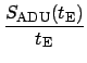 $\displaystyle \frac{ S_{\rm ADU}(t_{\rm E})}{t_{\rm E}}$