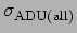 $\sigma_{\rm ADU (all)}$