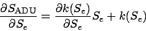 \begin{displaymath}
\frac{\partial S_{\rm ADU}}{\partial S_{e}} = \frac{\partial k(S_{e})}{\partial S_{e}}S_{e}+k(S_{e})
\end{displaymath}