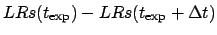 $\displaystyle LRs(t_{\rm exp} ) - LRs(t_{\rm exp} + \Delta t)$